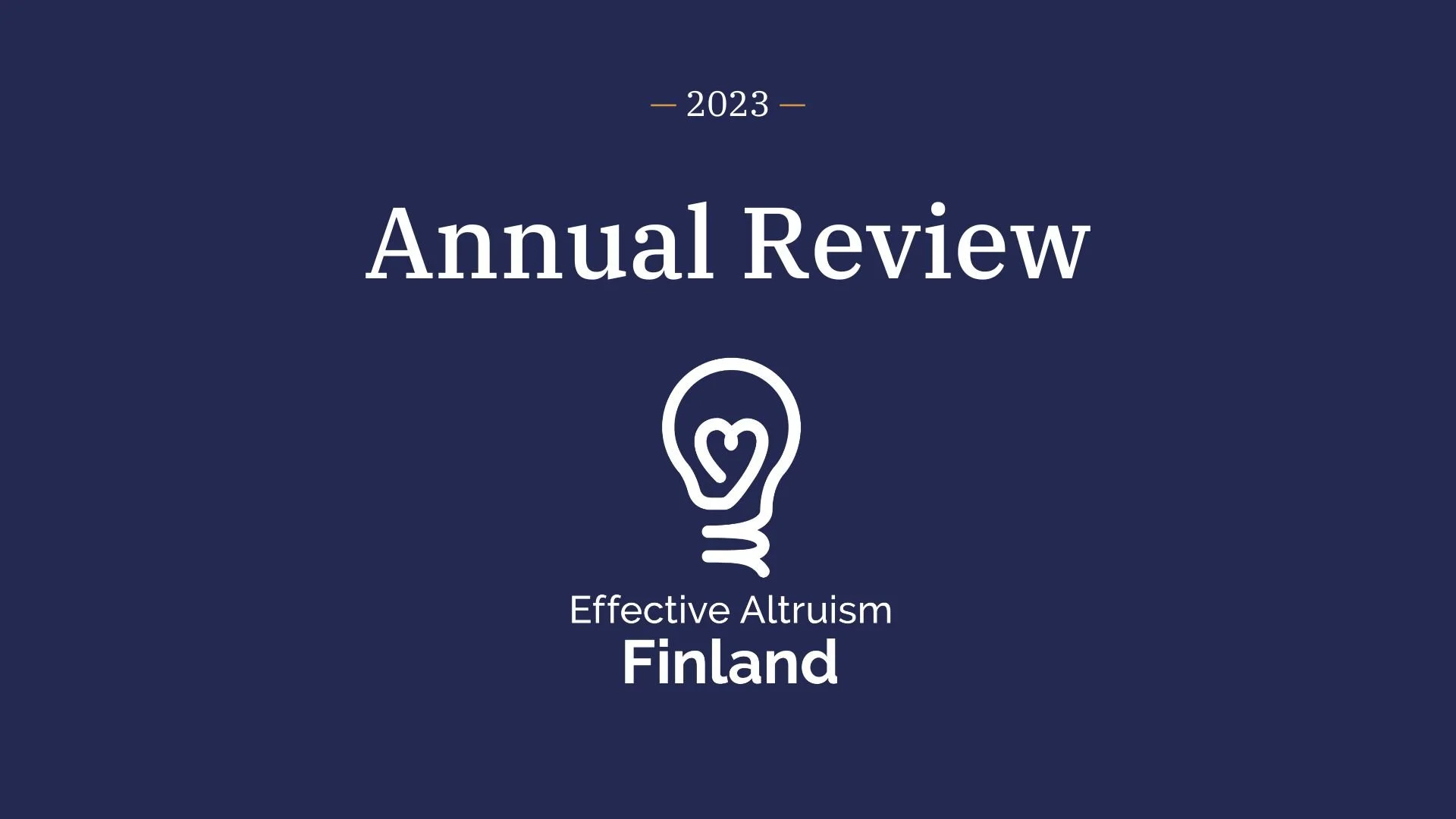 Annual Review 2023, EA Finland